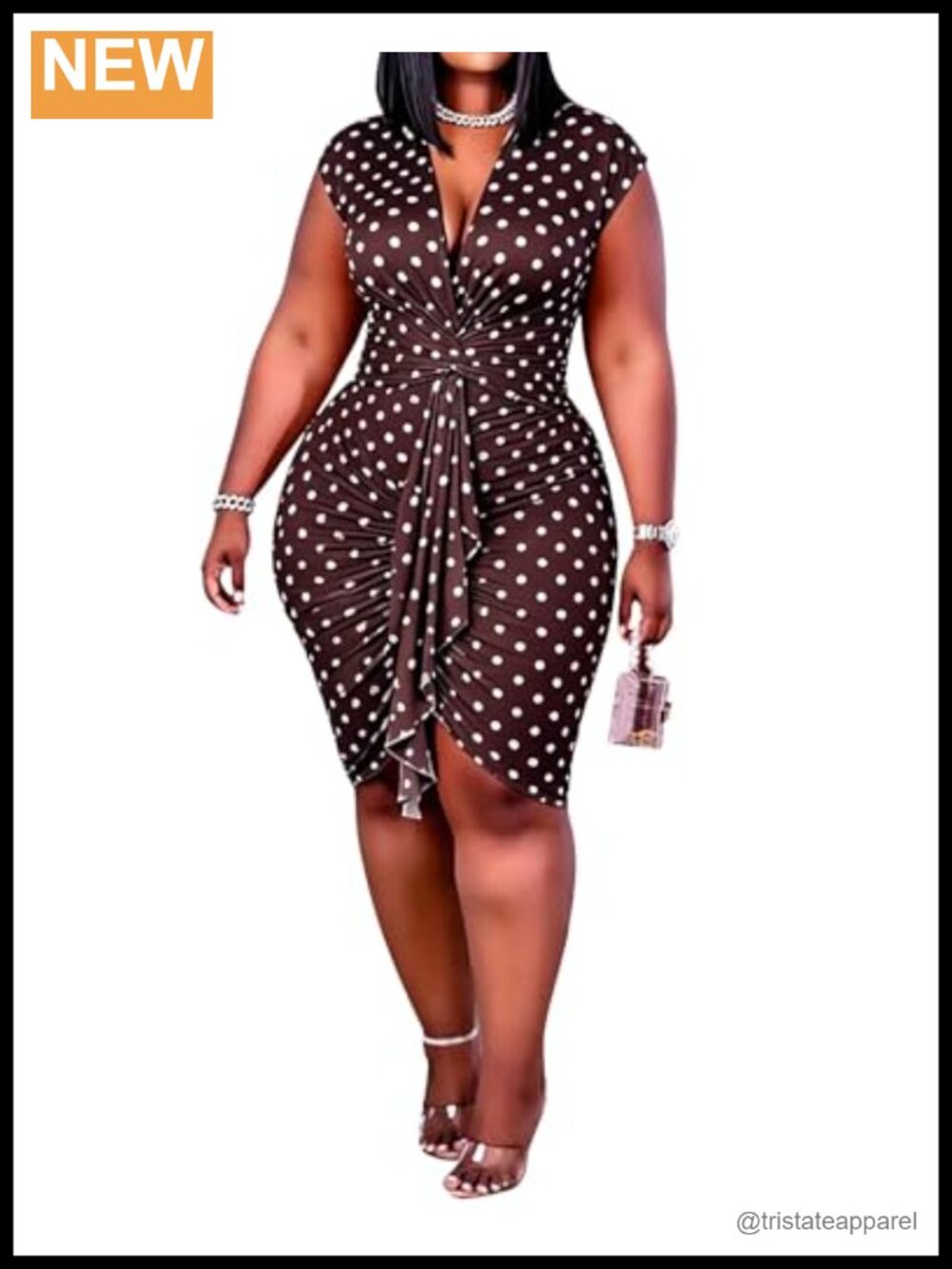 Women's Plus Size Bodycon Ruched Mini Club Dress Sleeveless V-Neck Party